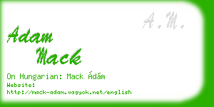 adam mack business card